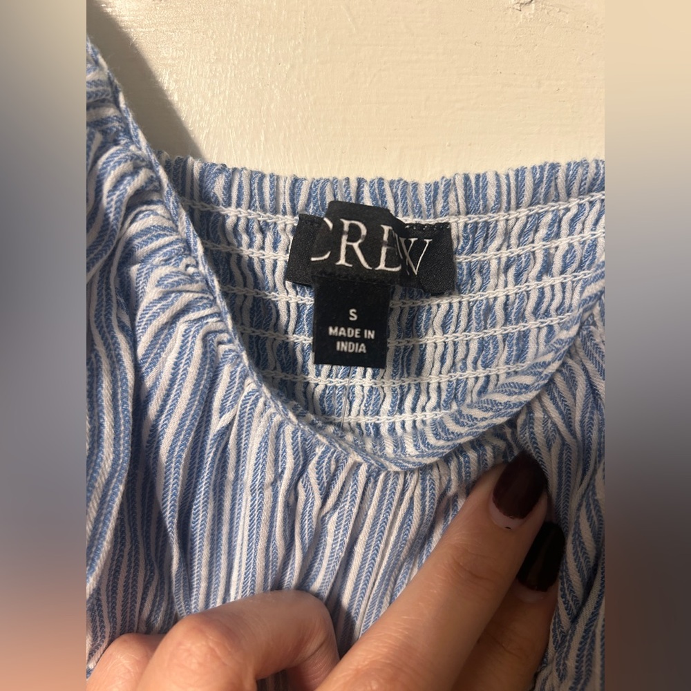 NWT J. Crew Airy gauze empire-waist midi dress in stripe Size Small - Picture 6 of 12